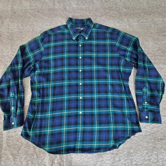 Polo Ralph Lauren Other - Polo Ralph Lauren Long Sleeve Flannel Shirt Men's XXL Classic Fit Green Plaid